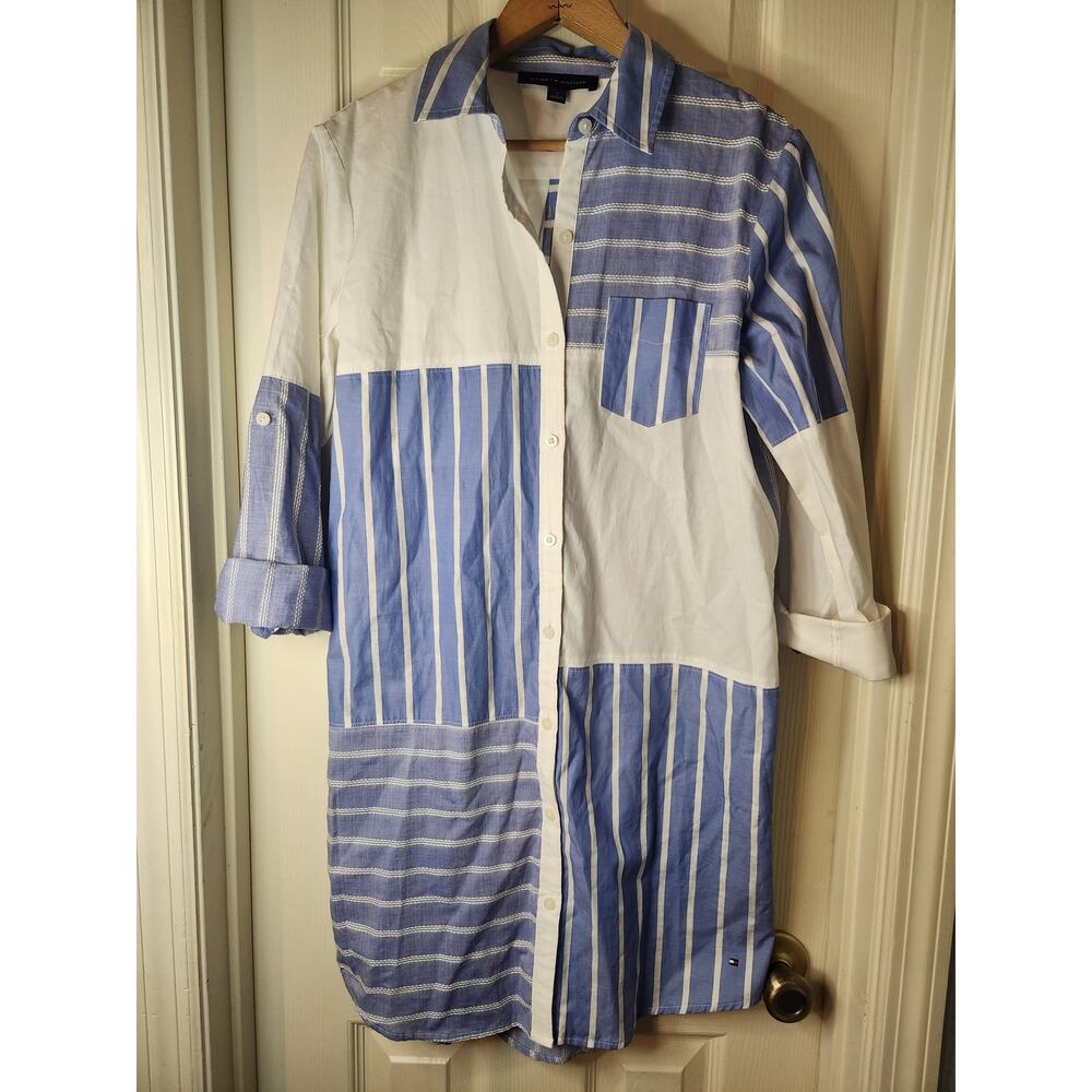 Tommy Hilfiger Patchwork Oversized Button Up Dress - image 1